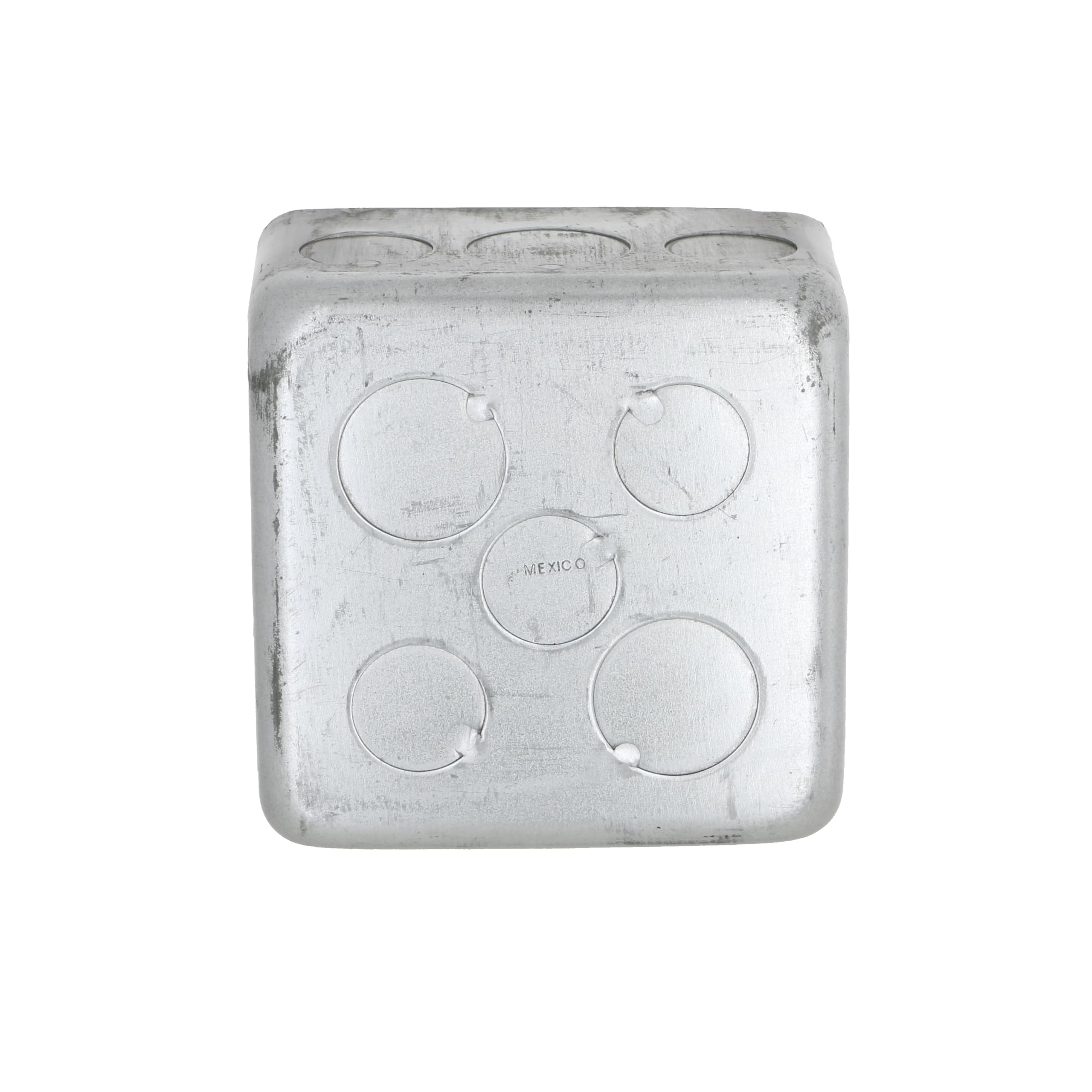 Hubbell-Raco 239 4 in. Square Plenum Box, Eleven 1/2 and Five 3/4 in. Knockouts, Drawn, 2-1/8 in. Deep, Gray - Image 4