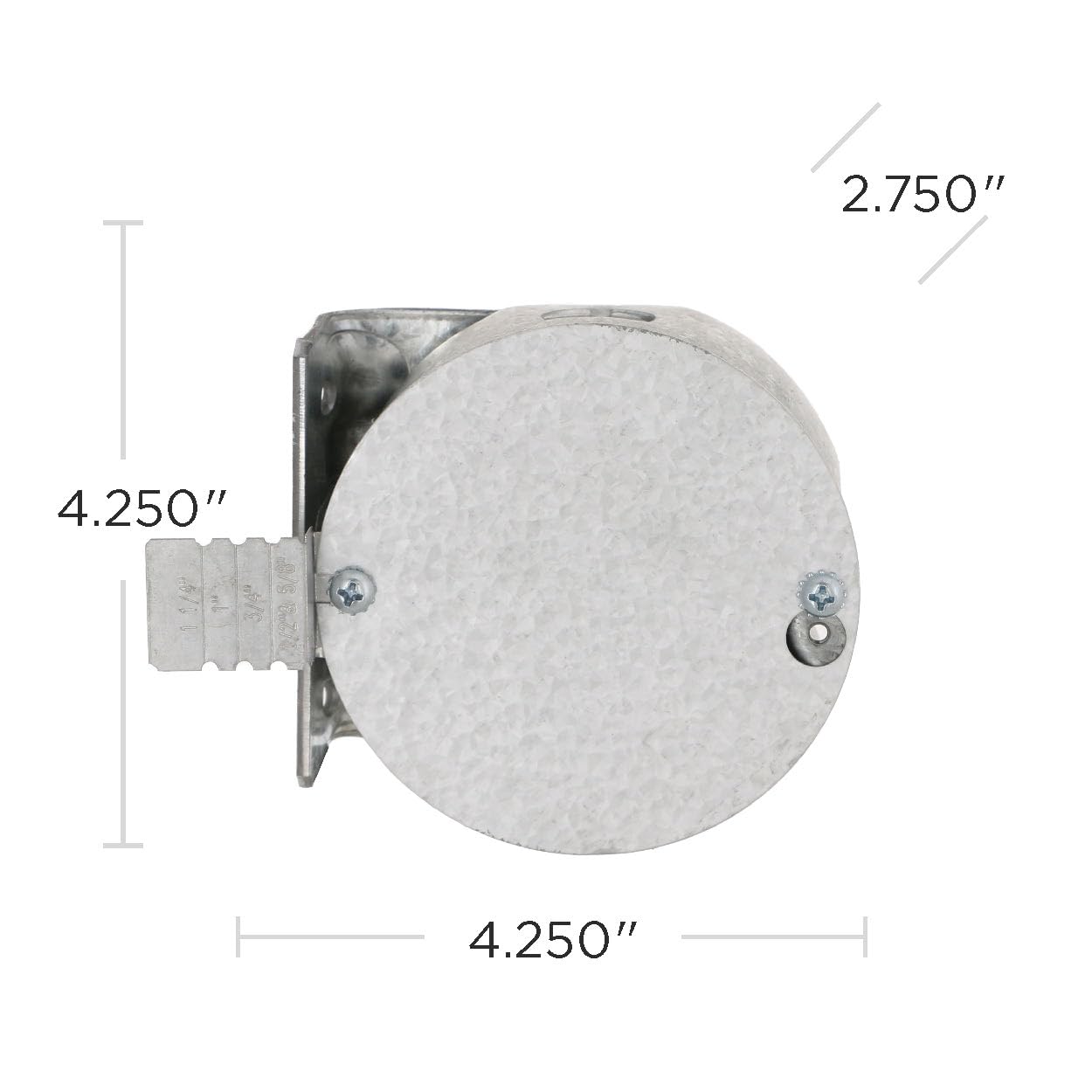 Hubbell-Raco 294 2-1/8-Inch Deep, 1/2-Inch Side Knockouts, Wood Joist Bracket 4-Inch Octagon Ceiling Fan Support Box Gray - Image 5