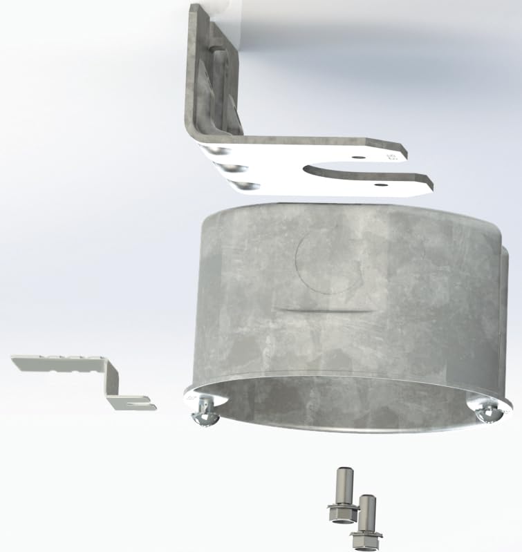 Hubbell-Raco 294 2-1/8-Inch Deep, 1/2-Inch Side Knockouts, Wood Joist Bracket 4-Inch Octagon Ceiling Fan Support Box Gray - Image 6