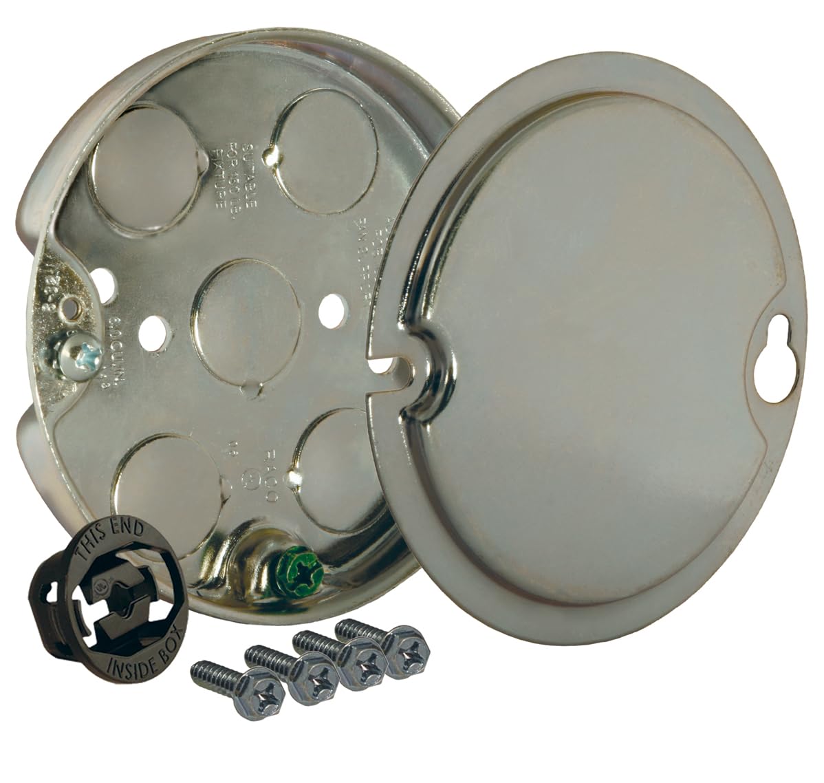 Hubbell-Raco 295 1/2-Inch Deep 1/2-Inch Bottom Knockouts 4-Inch Round Ceiling Fan Support Pan, metal - Image 5