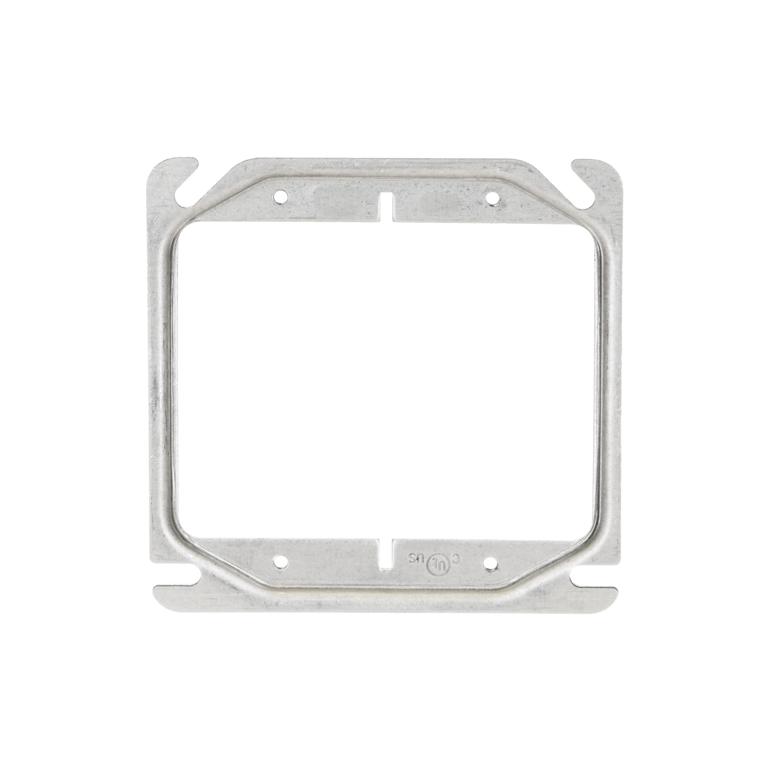 Hubbell-Raco 777 Raised 1/4-Inch, 4-Inch Square Mud-Ring for 2 Devices Gray - Image 4
