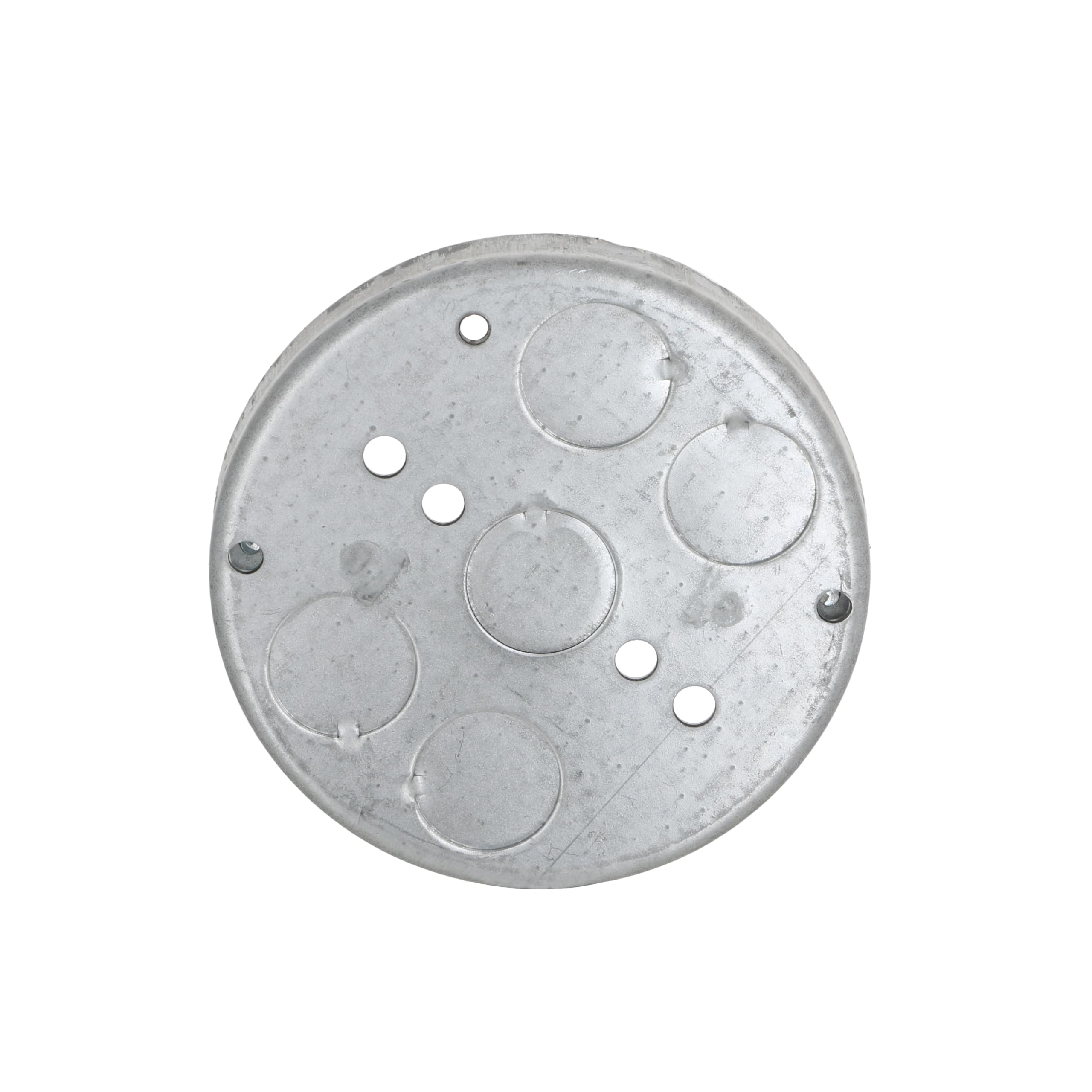 Hubbell-Raco 8293 1/2-Inch Deep, 1/2-Inch Bottom Knockouts 4-Inch Round Ceiling Pan Gray - Image 4