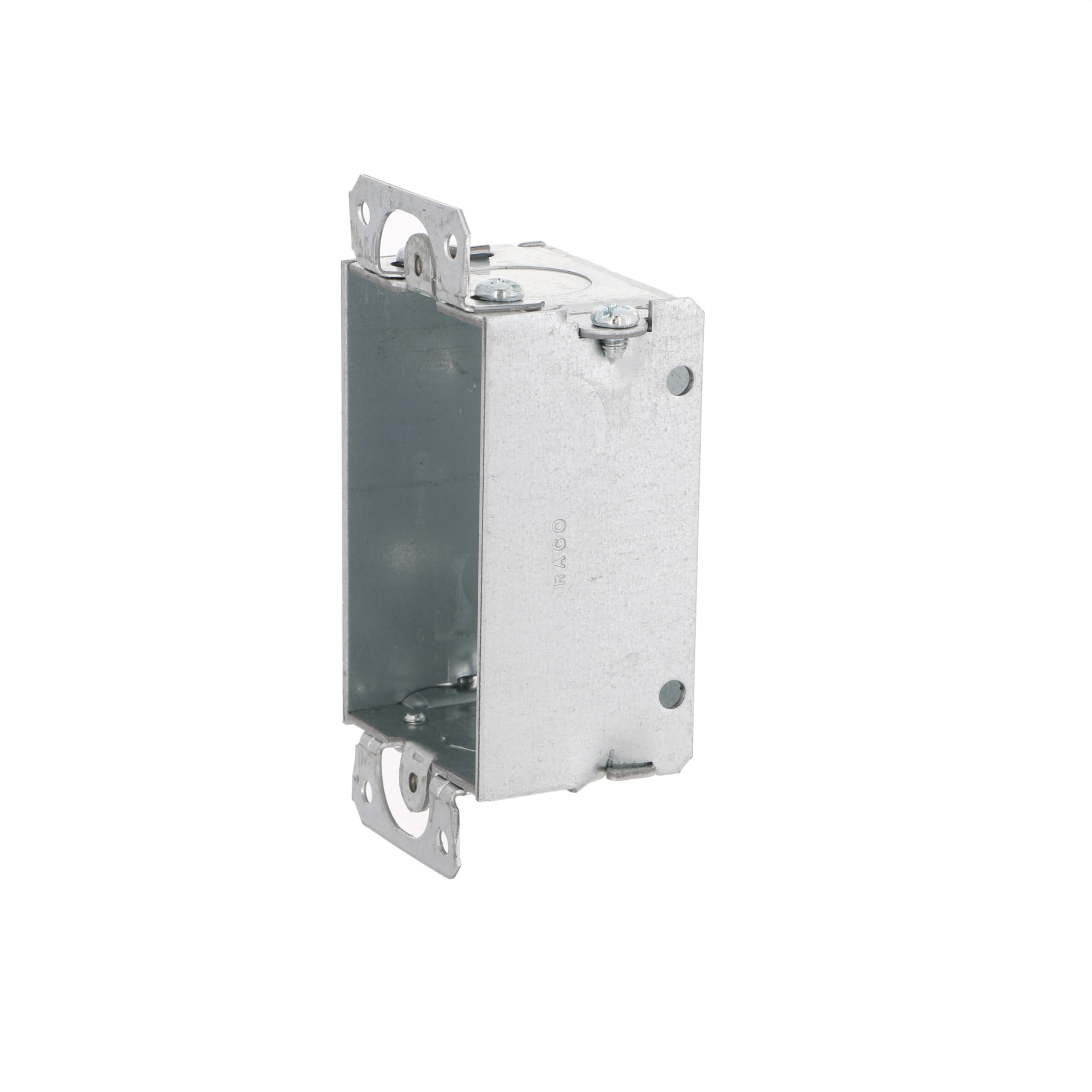 Raco 400 Switch Box, Gangable, 3" x 2", 1-1/2" Deep, Three 1/2" KO"s & Plaster Ears, Gray - Image 3