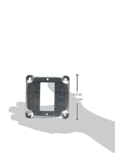 RACO 808U 1/2-Inch Raised Square Cover with Exposed Work 1 GFCI Duplex or Toggle, 4-Inch - Image 5