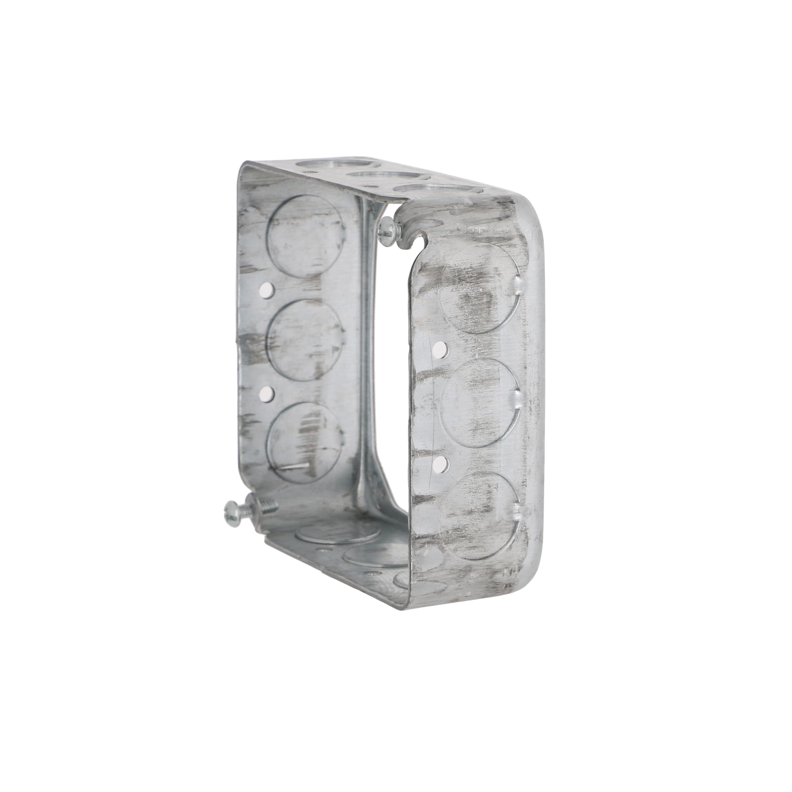 Raco 8201 Square Extension Ring, Drawn, 4", 1-1/2" Deep with Twelve 1/2" KO"s, Gray - Image 3