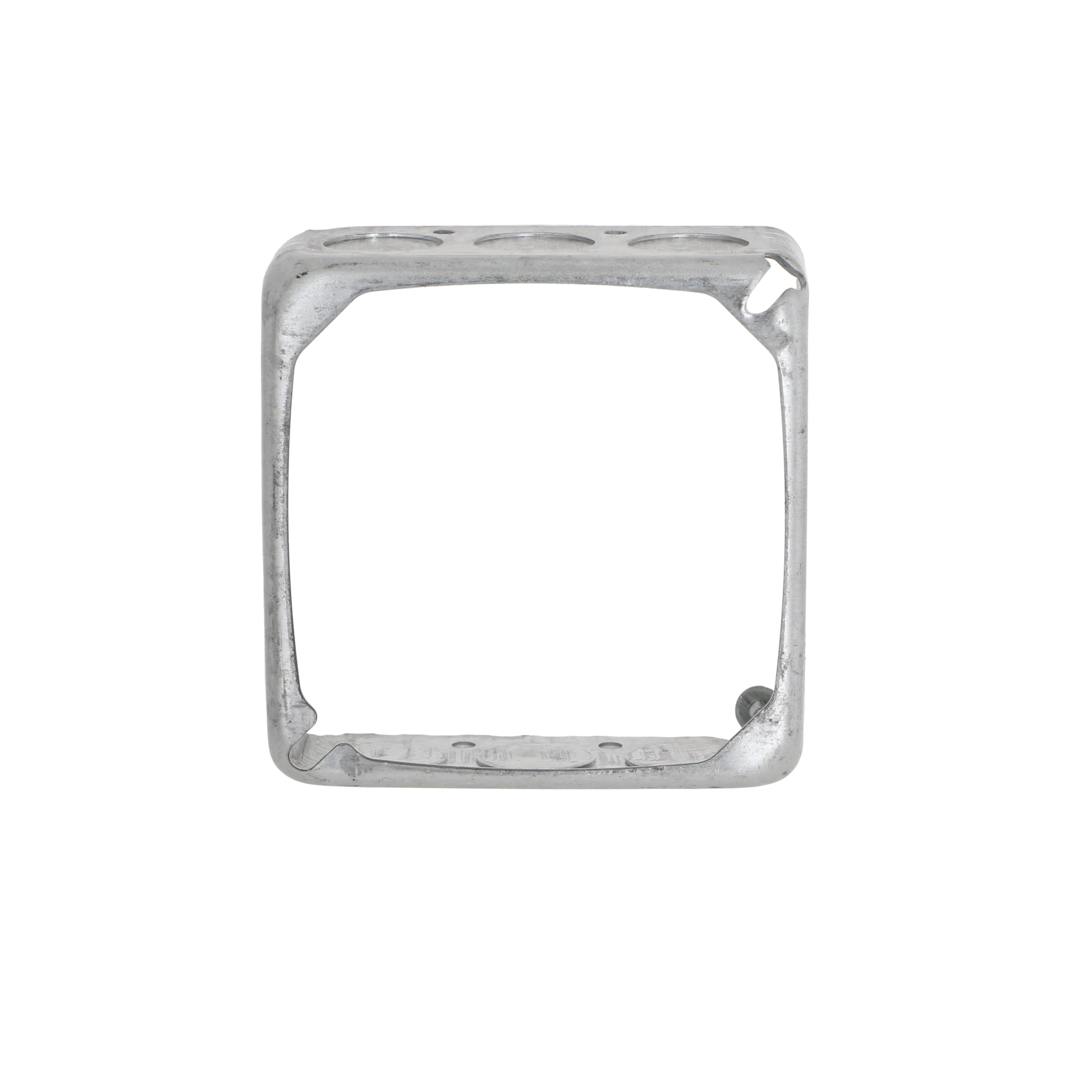 Raco 8201 Square Extension Ring, Drawn, 4", 1-1/2" Deep with Twelve 1/2" KO"s, Gray - Image 4