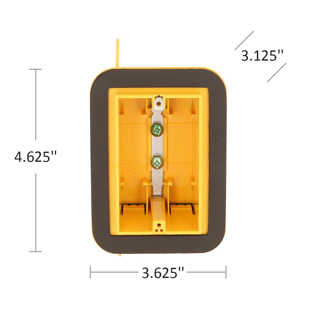 RACO 82011FBAR 1-Gang Nonmetallic Vapor Barrier Cable Box, 2-3/4 in. Deep, 1/2 in. Setback - Image 5