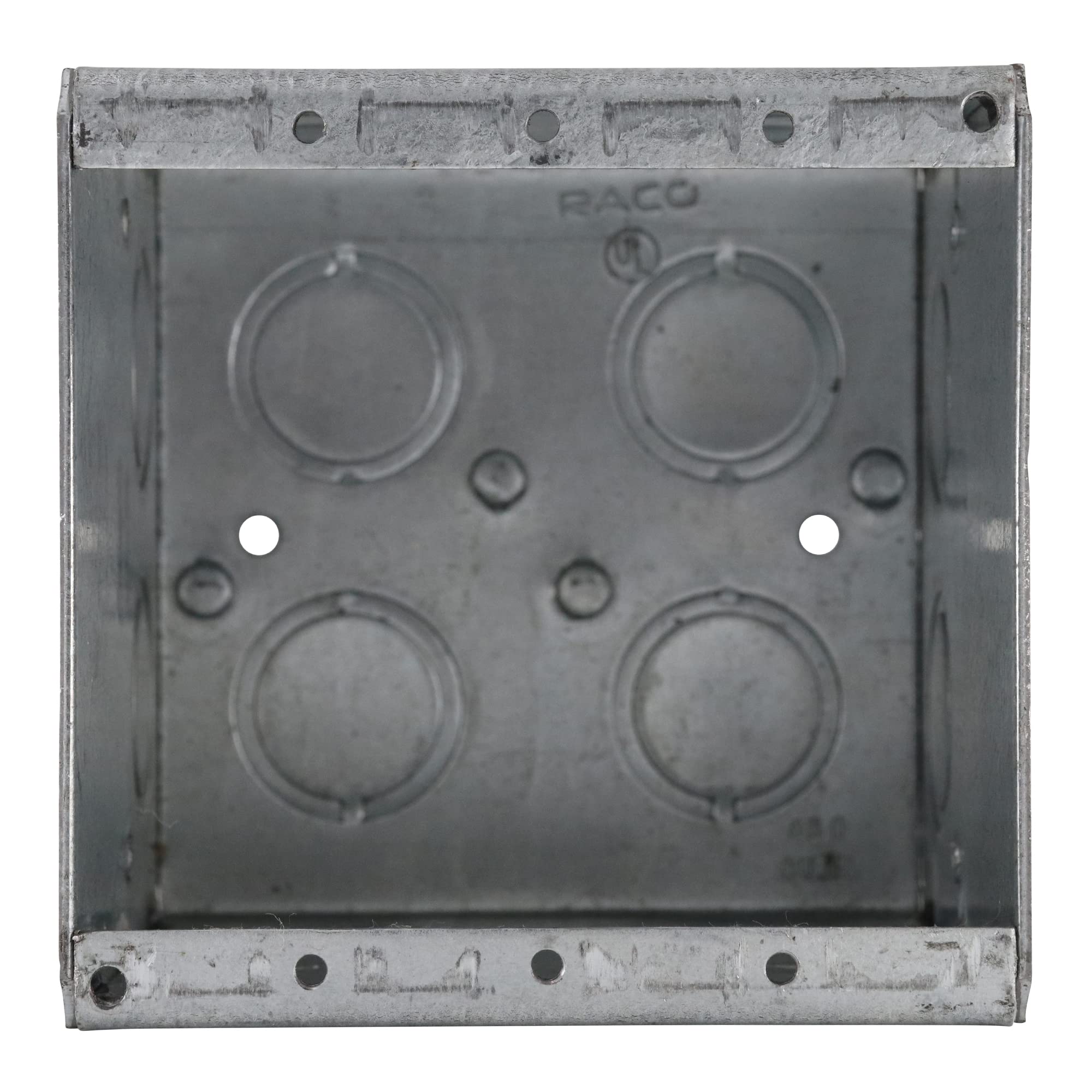 Raco Hubbell 696 Masonry Boxes, 3-1/2 in. Deep - Nongangable with Conduit KO's, 2-Gang, 3-25/32 in. Wide, Gray - Image 3